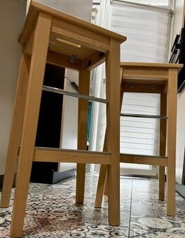 Predám barové stoličky NILSOLLE 74 breza IKEA
