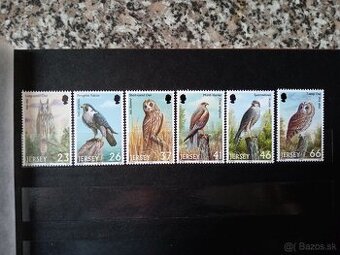 Poštové známky č.467 - Jersey - vtáci II.