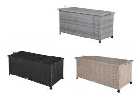 Záhradný úložný ratanový box s kolieskami 4 farby
