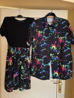 Šaty a košeľa na párty