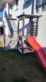 PREDAJ Záhradného detského ihriska s domčekom a šmykľavkou
