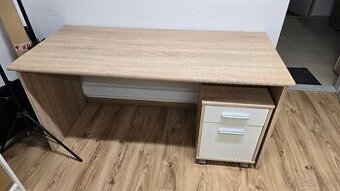 Písací stôl 150x70x68 + kontajner na kolieskach