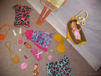 bábika tehulka barbie bábätká kolíska doplnky