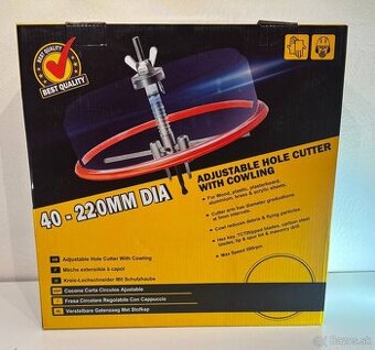 Nastaviteľná kruhová fréza 30–200 mm s protiprachovým krytom