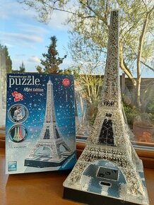 Puzzle 3D, Eiffelova veža s LED svetielkami - 1