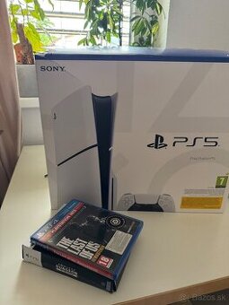 predam alebo vymením playstation 5 slim s ovládačom s hrami