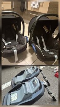 2x Autosedačka vajíčko Maxi Cosi + 2x základňa Family fix