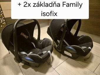 2x Autosedačka Maxi Cosi + 2x základňa Family fix