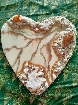 Srdce , Citrín, Kryštál, 30x30cm