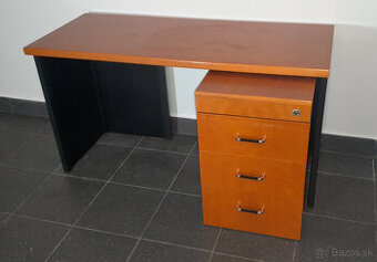Predám malý pracovný stôl + kancelársky kontajner