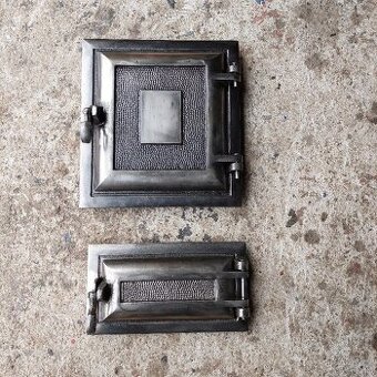 Liatinové dvierka na pec sada 7