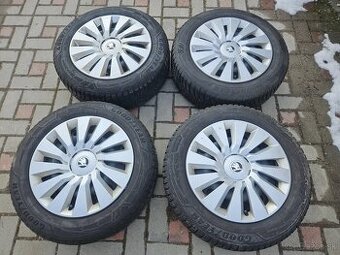 Zimna sada 205/60 R16 Goodyear na plechových diskoch Škoda
