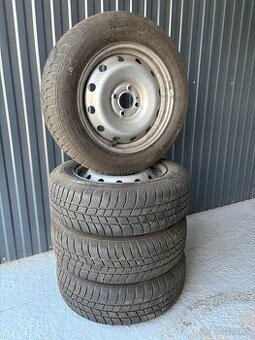 Plechové disky 4x100 R15 + zimné pneu 185/65 R15