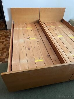 Manželské postele 200cm x 80cm.