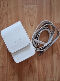 Nové kožené puzdro / crossbody taštička SAMSUNG (biele).