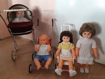 KOLEKCIA VEĽKÝCH BÁBIK S KOČÍKMI– 4BÁBIKY+3KOČÍKY, LEN 40 €