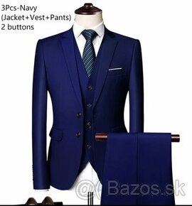 Oblek nohavice vesta sako - 1
