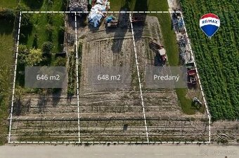 Na predaj pozemky o výmere 646 m2 a 648 m2, všetky inžiniers