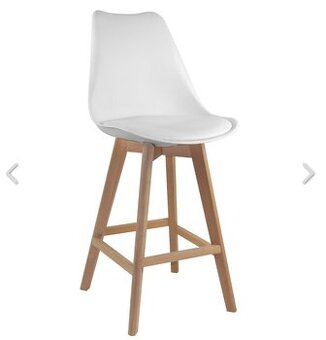 2 x barová stolička biela