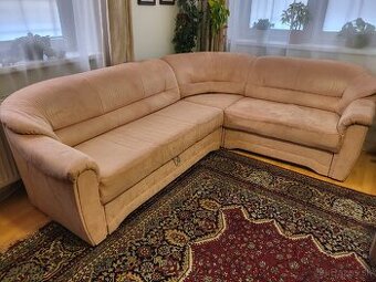 Predám rozkladací rohový gauč a fotelku