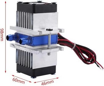 NOVÝ Termoelektrický Chladič TEC Modul 12V s Vodným Blokom