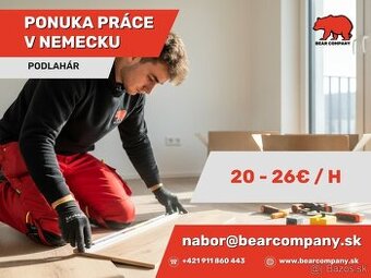 Práca v Nemecku – podlahár (20–26 €/h)