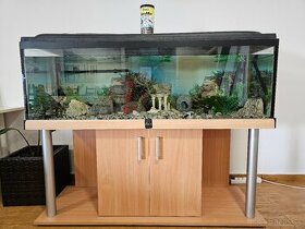 Akvárium set so skrinkou, filter, príslušenstvo - 150x50x60
