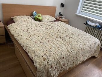 Posteľ IKEA MALM 180x200 + matrac + úložný priestor