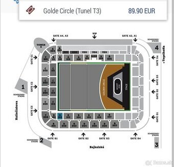 Separ Tehelne Pole GOLDEN CIRCLE + MOSHPIT