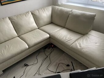 Sedacia rohová,kožená súprava zn. Natuzzi