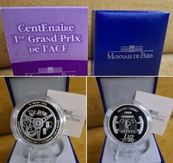 Fracuzsko Euro strieborne mince