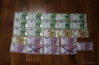 100 , 200 a 500 euro