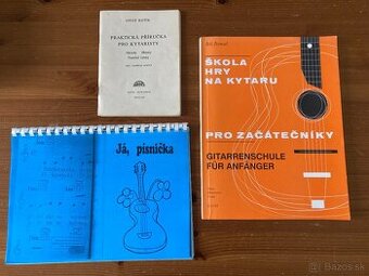 Učebnice hry na gitaru, akordy, noty, obľúbené piesne