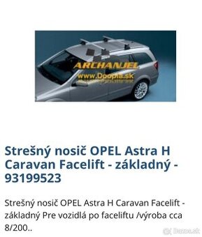 Stresny nosic na Opel - 1