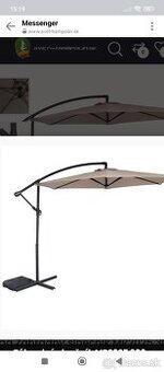 biely bocny slnecnik 300cm