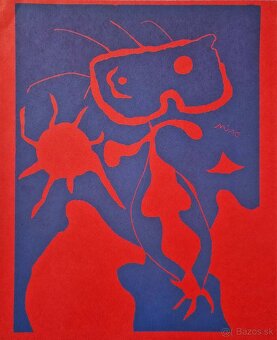 JOAN MIRO - Man in the Red Sun (1959), Linoryt
