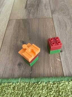 BIO plast - Lego duplo/cheva adaptér na drevené koľajnice.