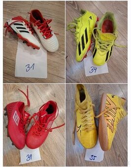 Detske kopačky + halovky 31, 34, 35