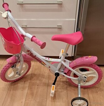 Dievčensky bicykel ružovo biely