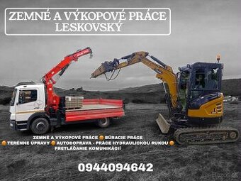 Autodoprava práca s hydraulickou rukou