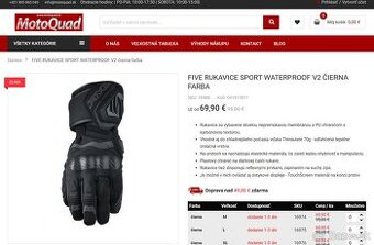 motorukavice FIVE SPORT WATERPROOF V2