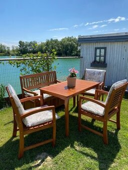 5-miestny eucalyptový záhradný set