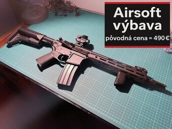 Airsoft výbava – AR-15 QD Platinum (takmer nová)