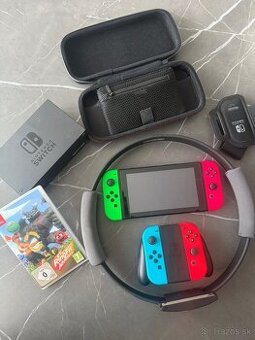 Nintendo Switch + Príslušenstvo + 4x Joycon + HRA