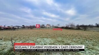 Stavebný pozemok 2796 m², Nové Sady, Nitra
