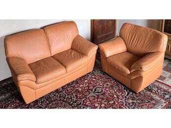 Kožená sedací souprava 2+1, 3202