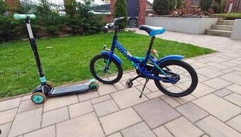 Bicykel, kolobežka, helmy, tenisky