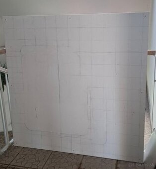 Drevotrieska 18mm lamino biela 125x125 cm