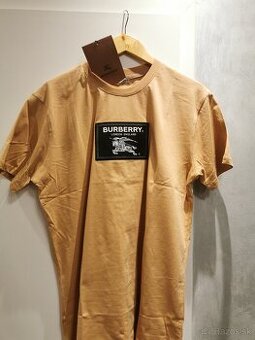 Tričko Burberry hnedá farba