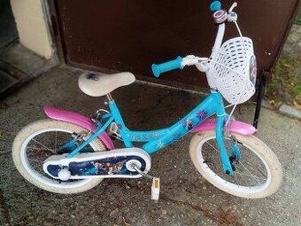 Predám detský bicykel Frozen 14" – s pomocnými kolieskami,
